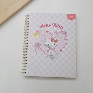 Sanrio Hello Kitty and Friends Floral Large Hardcover Spiral Notebook Stationery
